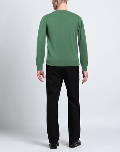 Man Sweater Light green Size L Cotton