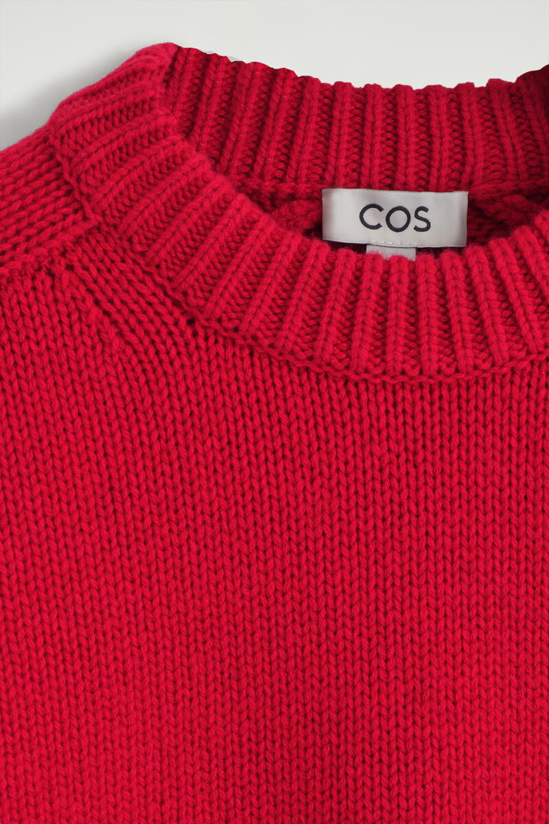 Rounded Wool Crew-Neck Sweater