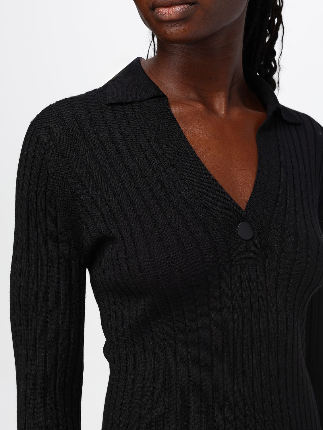Ribbed Polo Top