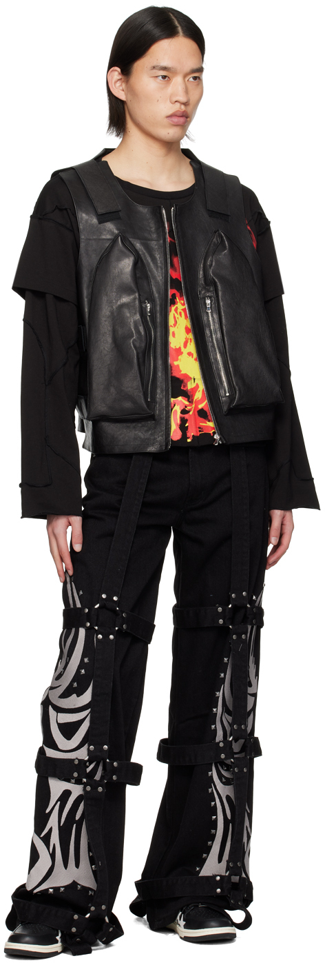Who Decides War Black Bondage Jeans