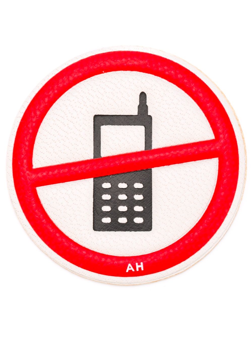 'No Phones' bag patch - Red