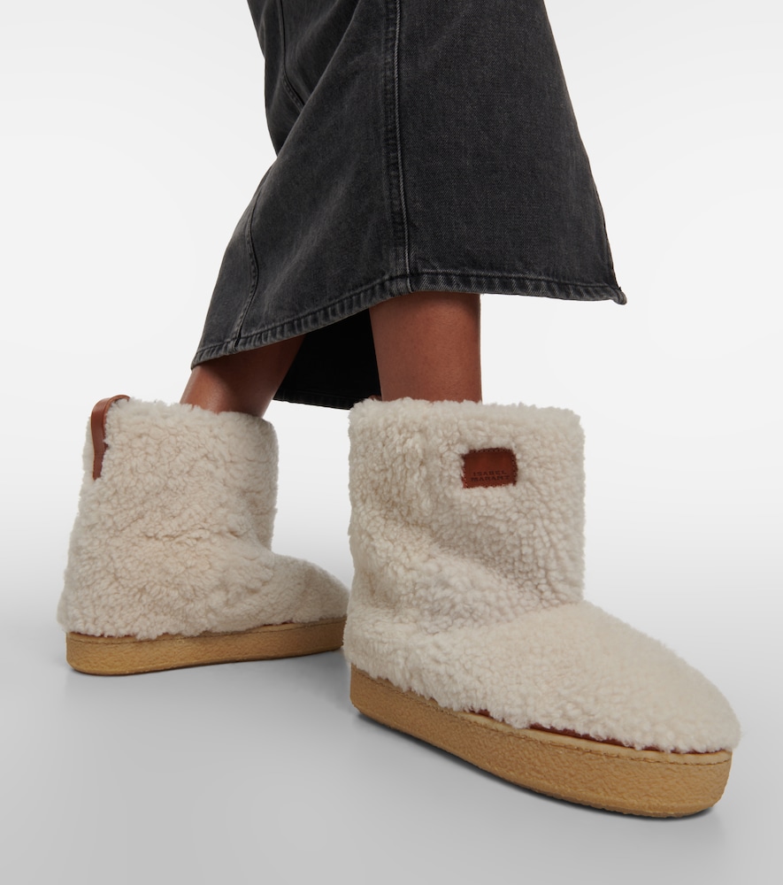 Frieze shearling ankle boots