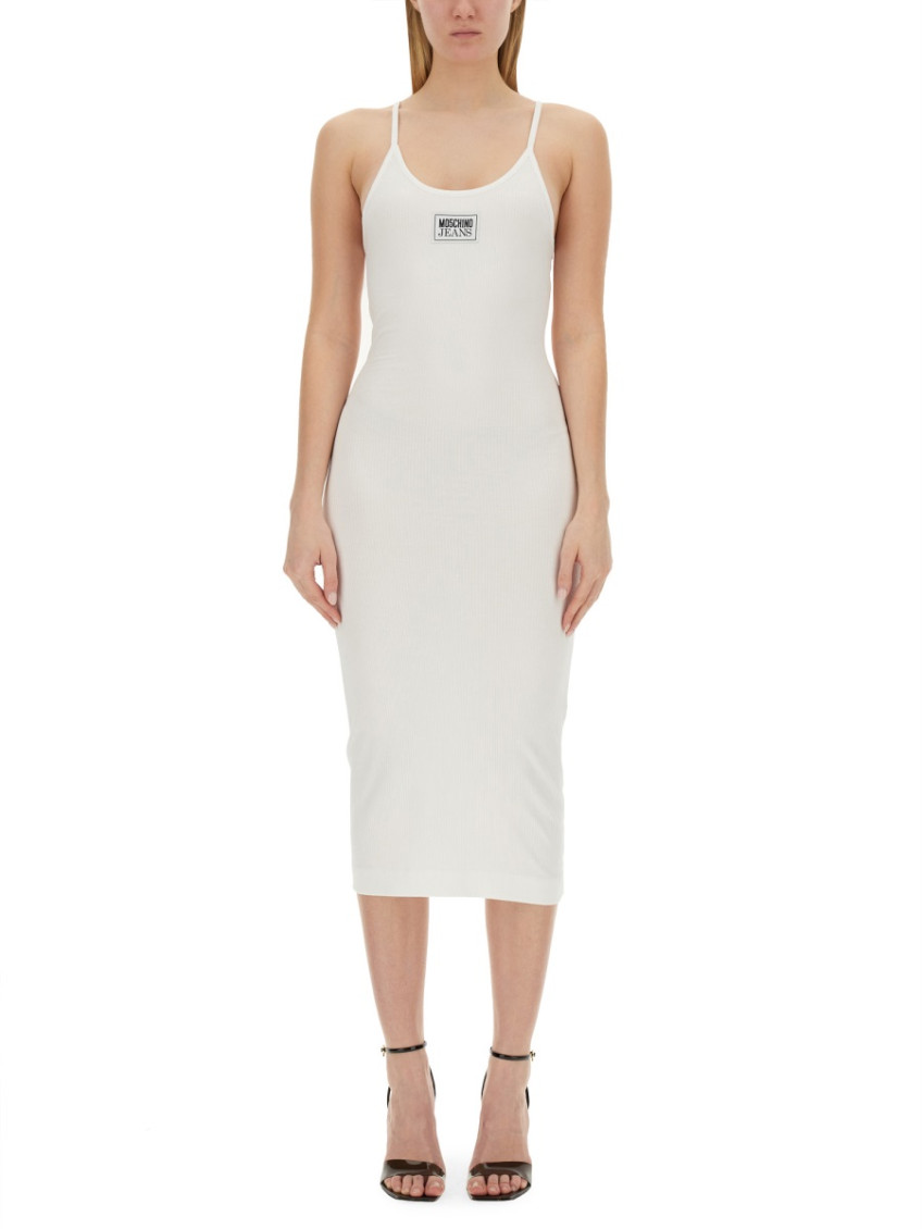 Moschino - ribbed dress spaghetti strap