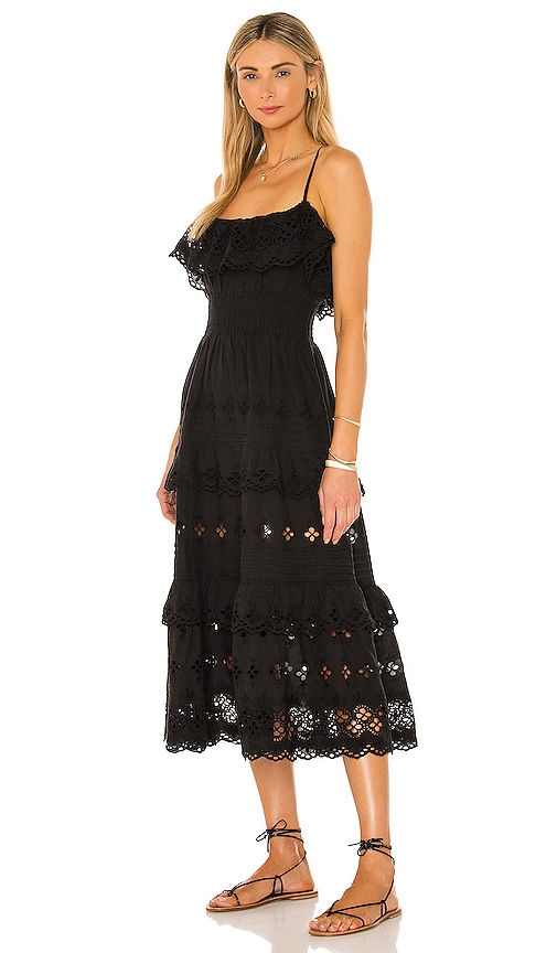 Lovers and Friends Dallas Midi Dress in Black.  XS. Also in