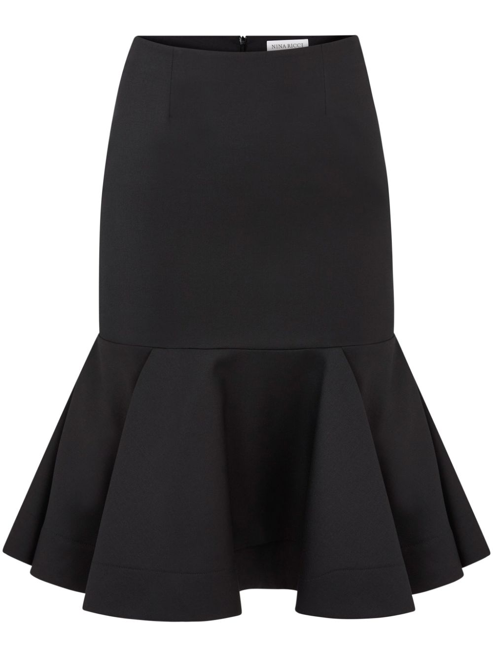 Peplum midi skirt - Black