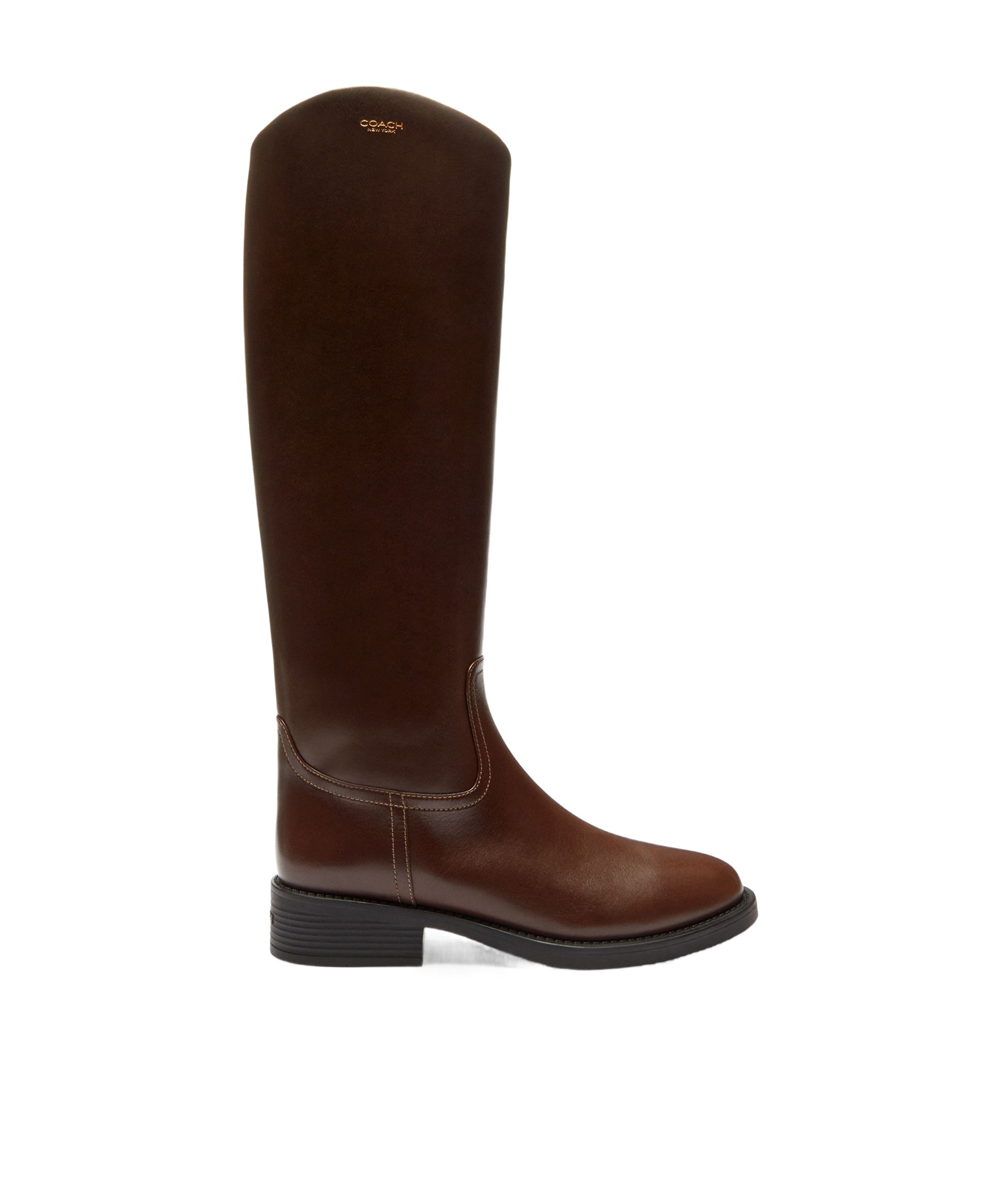 Zip leather boots