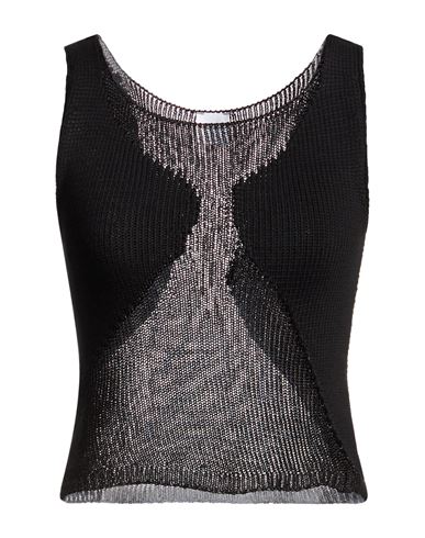 Denim Woman Top Black Size XXS Cotton, Polyamide, Polyester