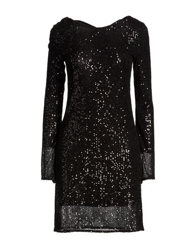 Woman Mini dress Black Size 10 Polyester, Elastane