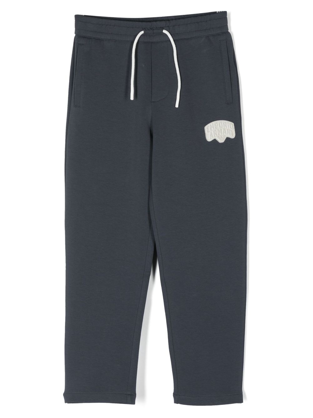 Logo-patch drawstring trousers - Blue