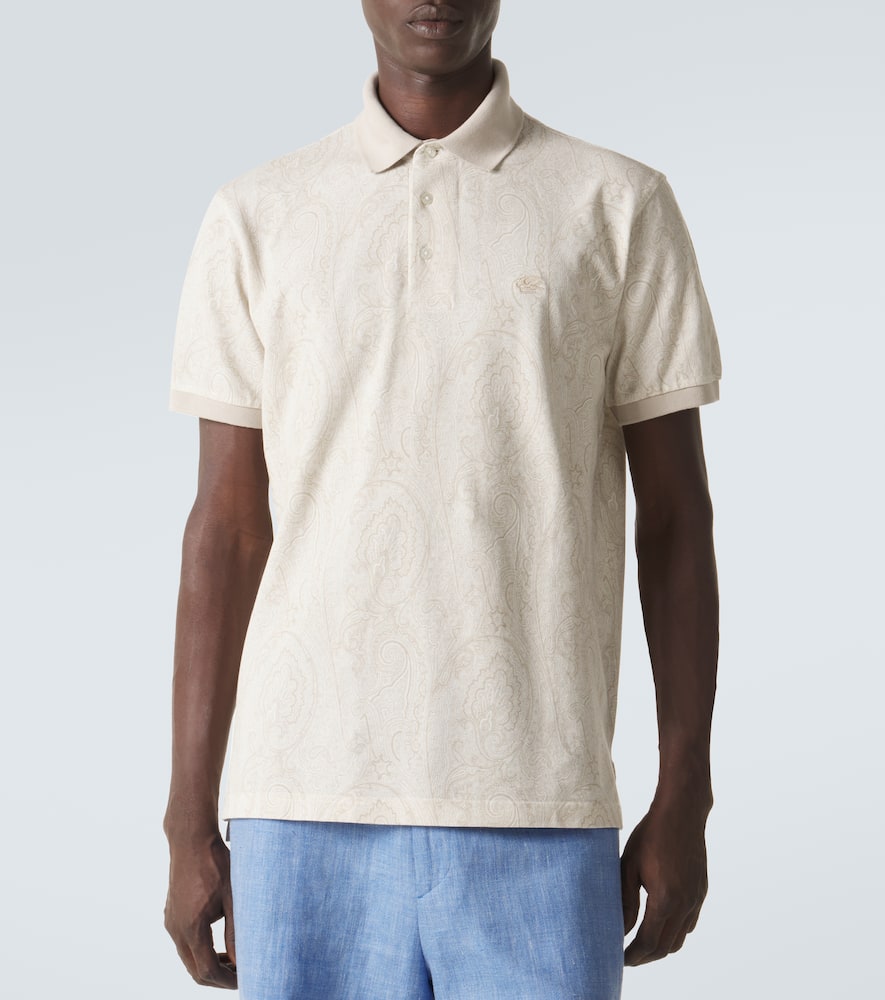 Paisley cotton polo shirt