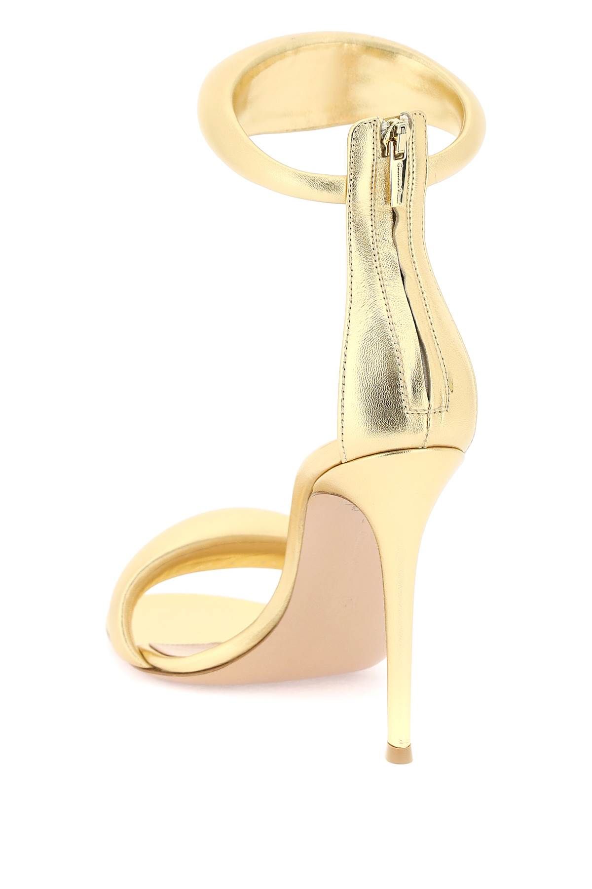 Laminated leather bijoux sandals