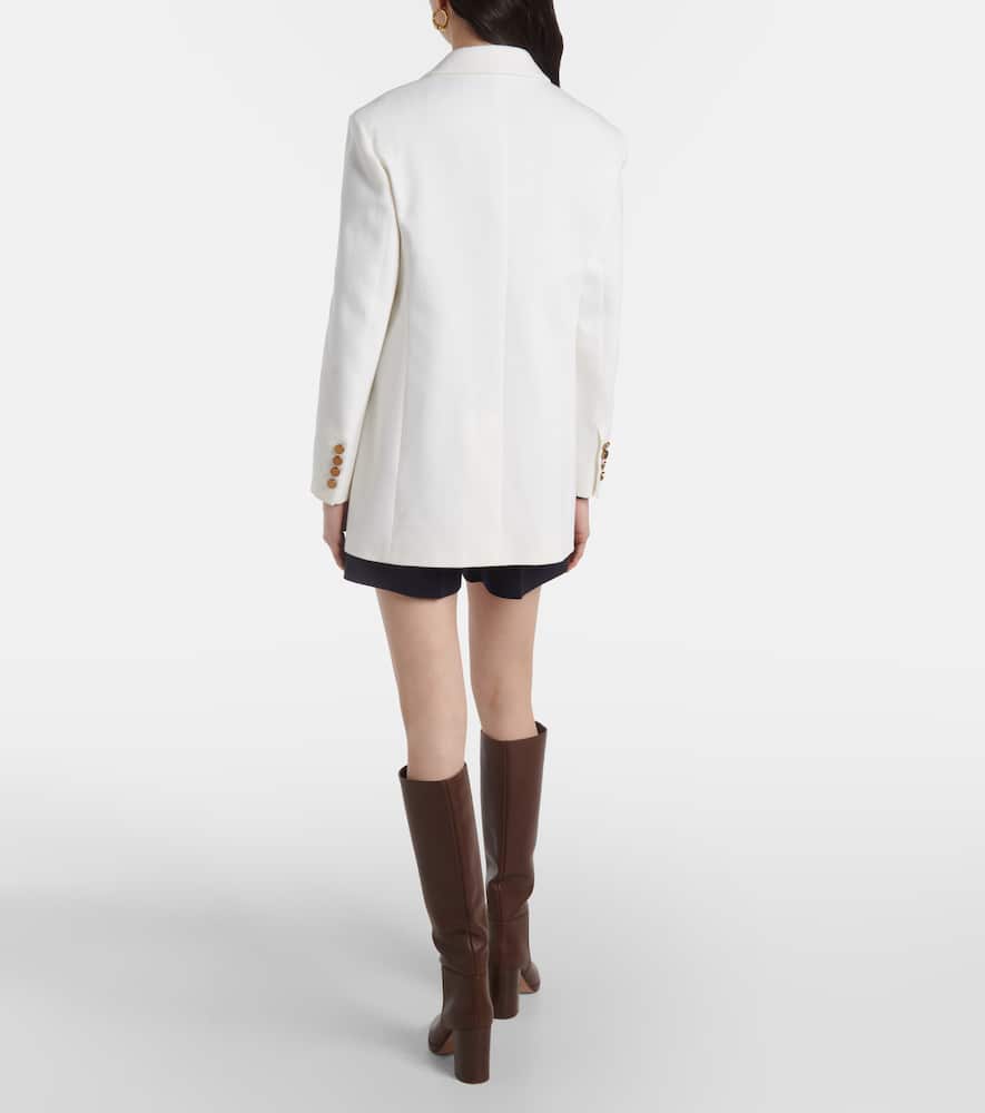 Single-breasted cotton drill jacket
