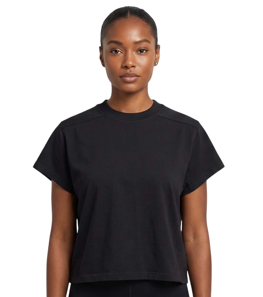 Rick Owens - cropped crew neck short sleeve top
