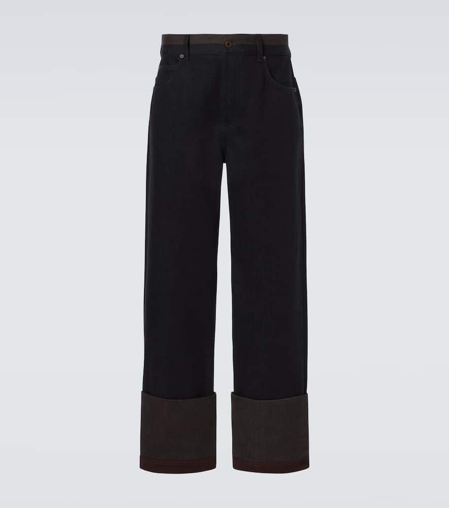 Mid-rise straight jeans