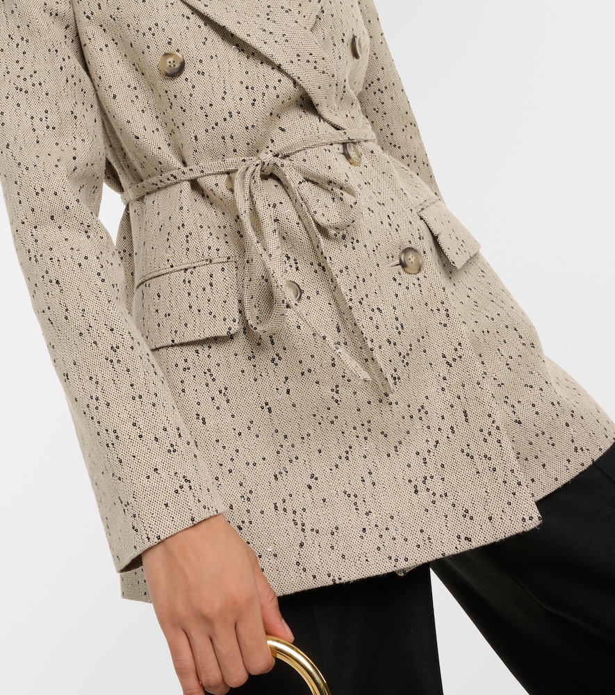 Hattson sequined tweed blazer