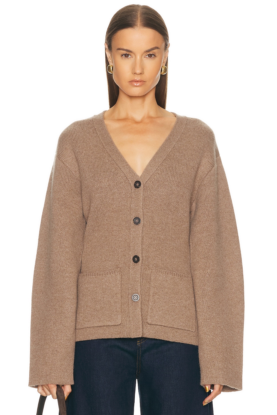 EAVES x Coco Sophie Structured Cardigan in Brown