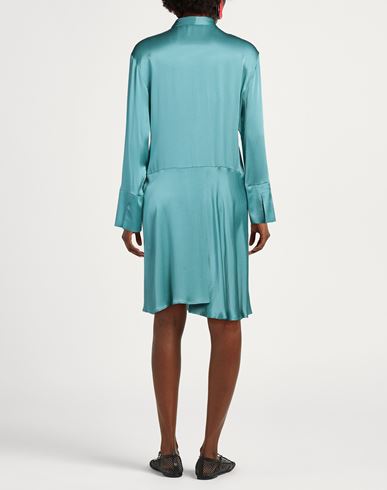 Woman Mini dress Turquoise Size 6 Acetate, Silk