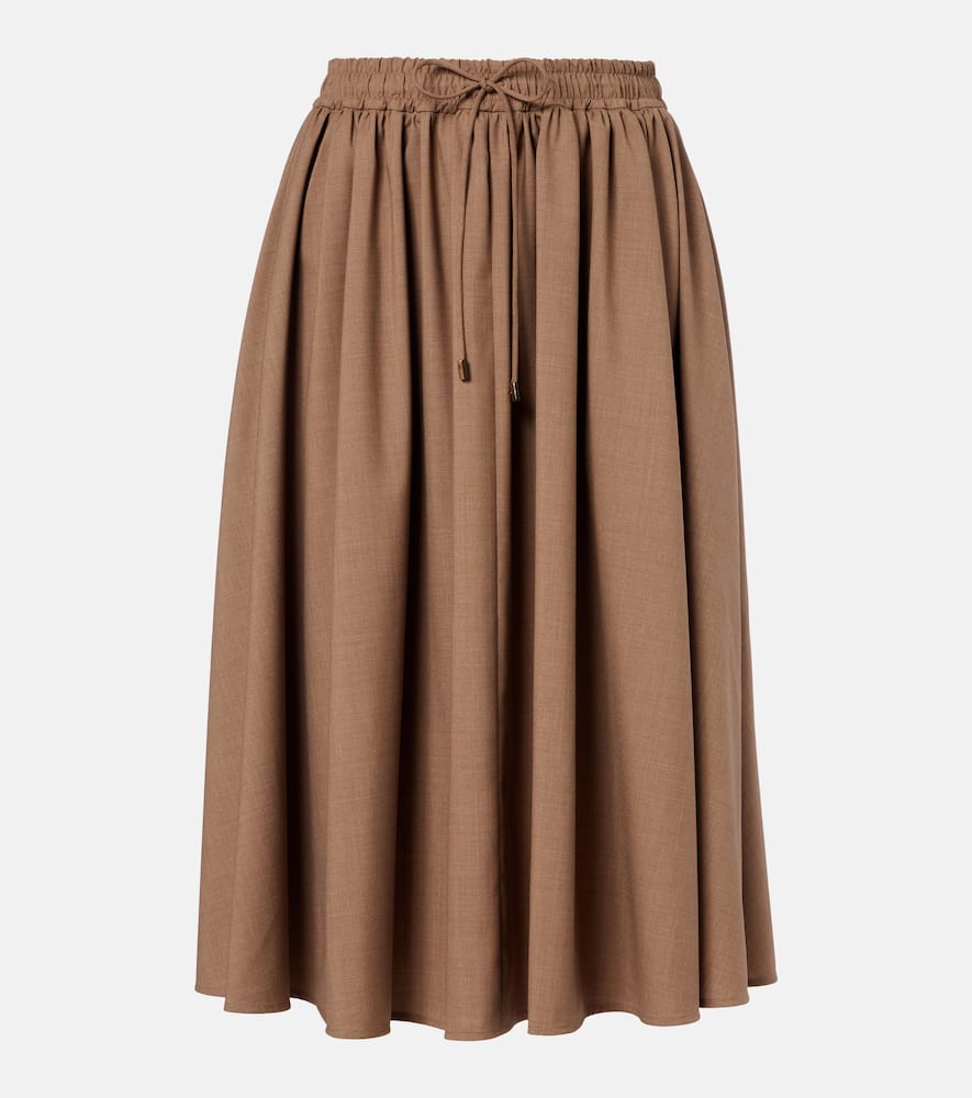 Livrea virgin wool midi skirt