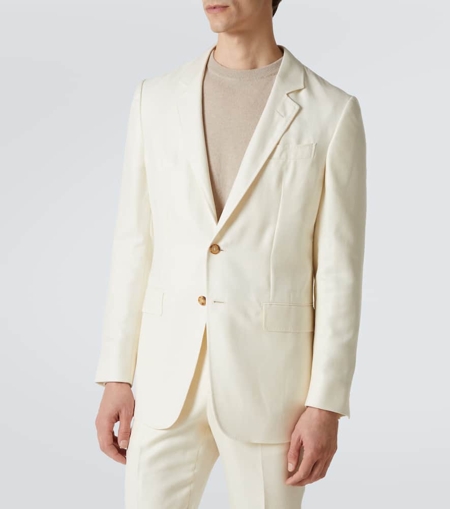 Wool, silk and linen corduroy blazer