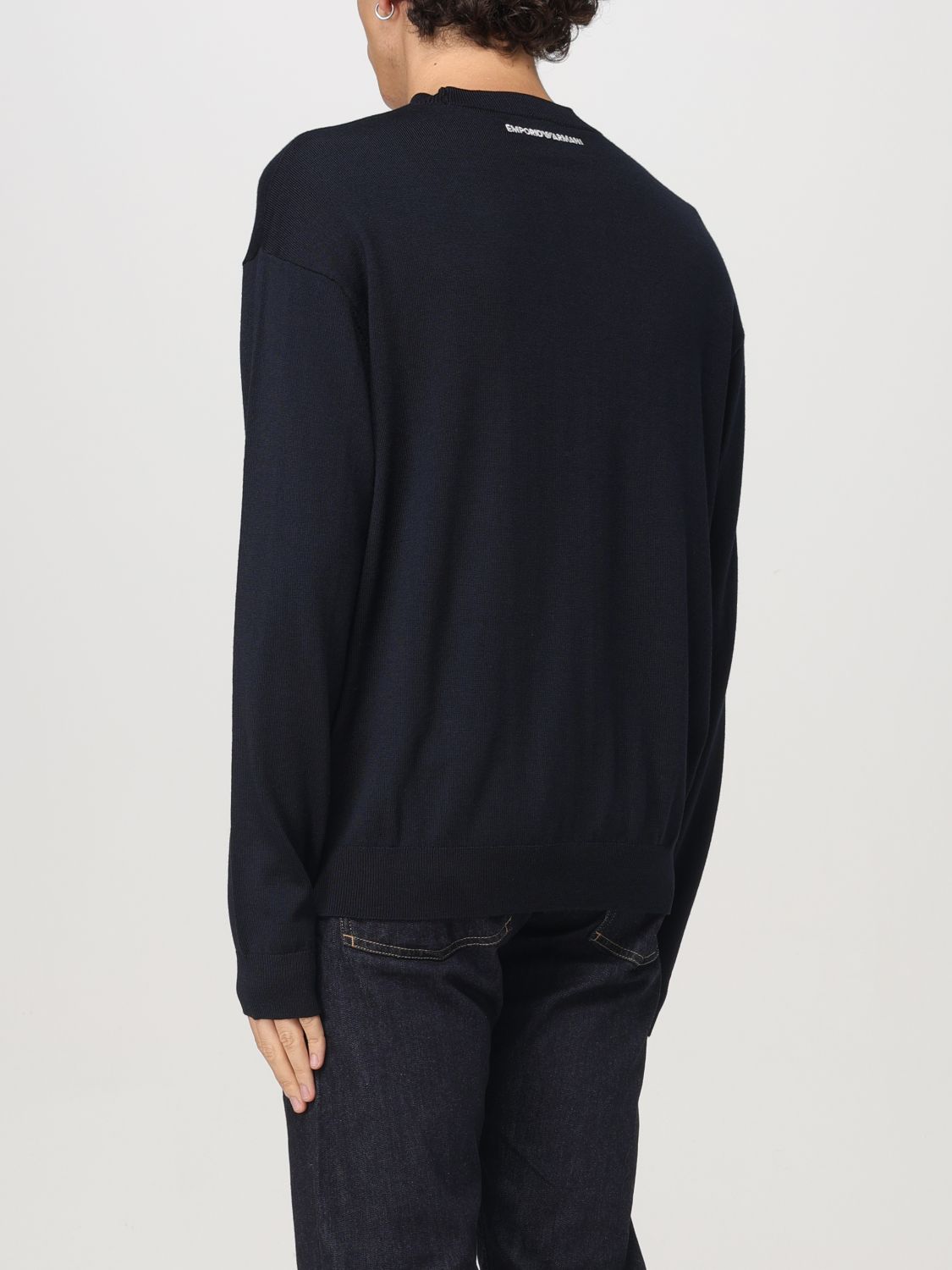 French Bulldog-embroidered sweater - Blue