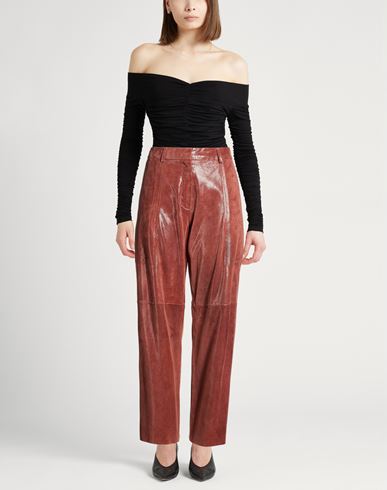 Forte_forte Woman Pants Light brown Size 2 Leather