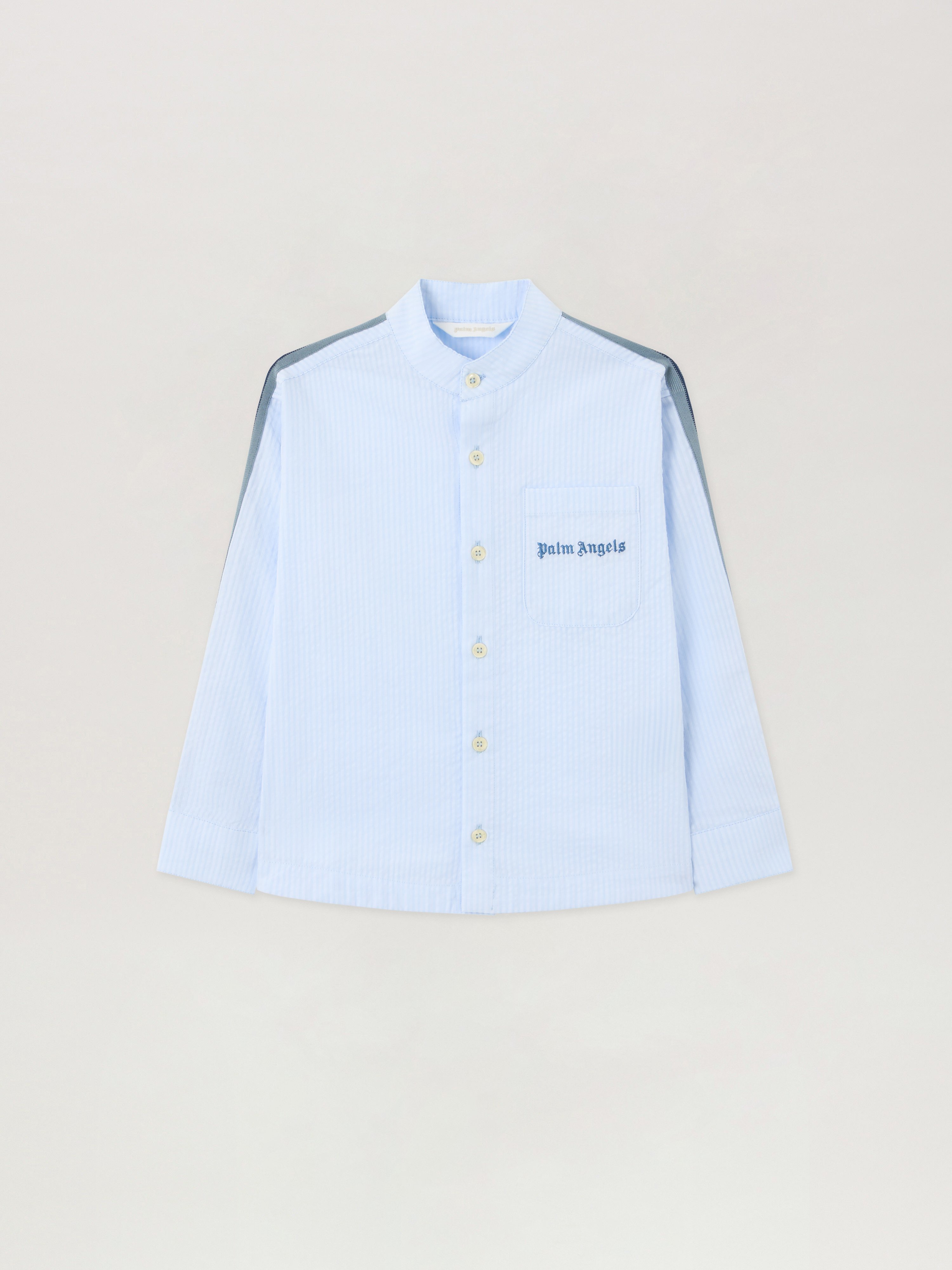 Korean Collar Track Shirt Kids  Blu Bimbo/ Baby Blue