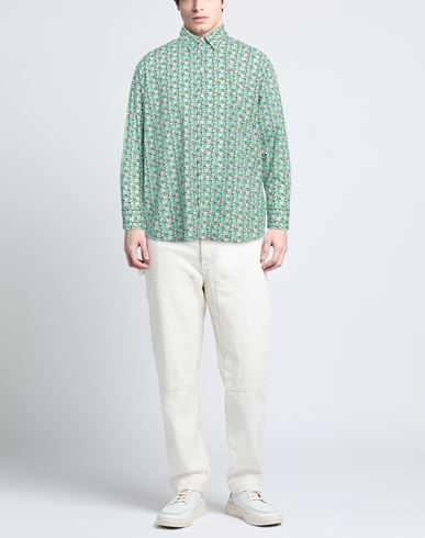 Man Shirt Green Size M Cotton