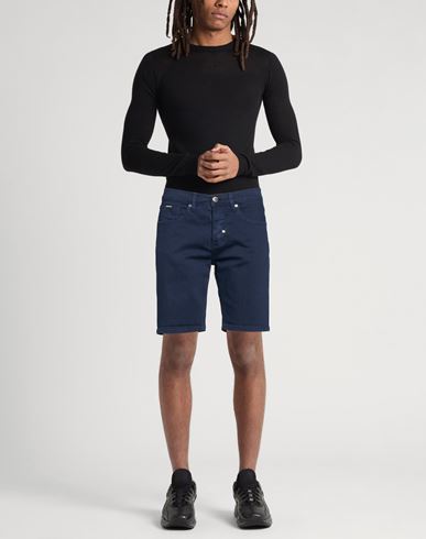 Man Denim shorts Navy Size 28 Cotton, Elastane