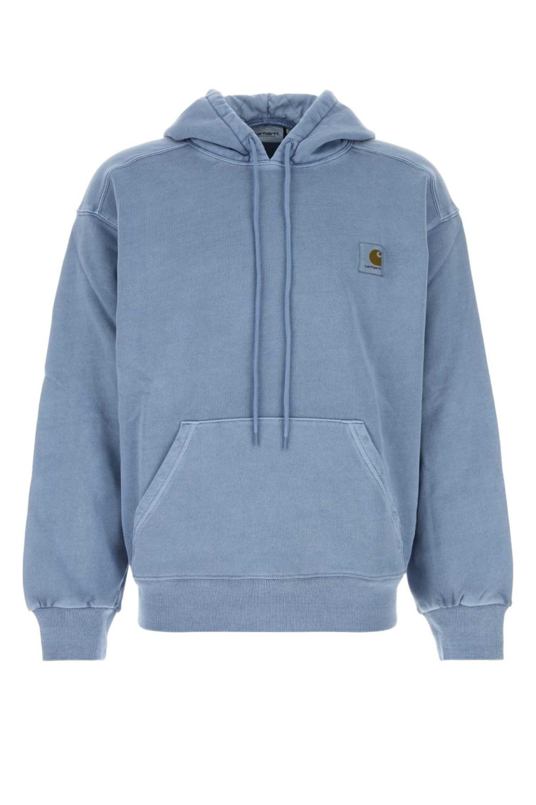 Blue Relaxed Logo Hoodie