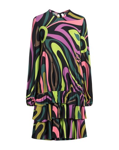 Pucci Woman Mini dress Black Size 12 Viscose, Silk
