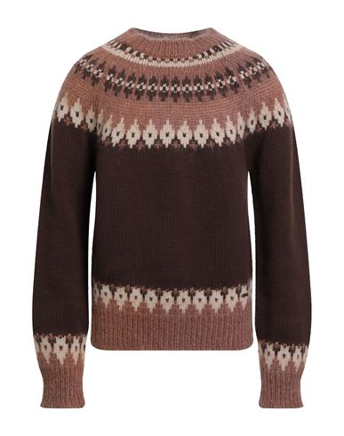 Man Turtleneck Dark brown Size XL Virgin Wool, Mohair wool, Polyamide, Wool