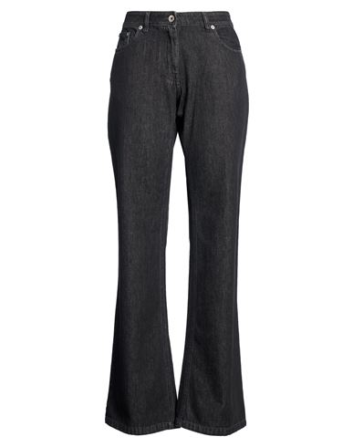 Woman Jeans Black Size 8 Cotton, Polyester