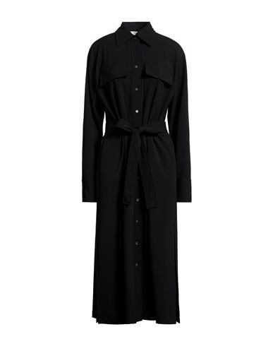 Woman Midi dress Black Size 8 Polyester, Viscose, Elastane