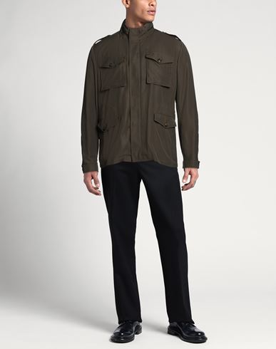 Man Jacket Military green Size 38 Polyester