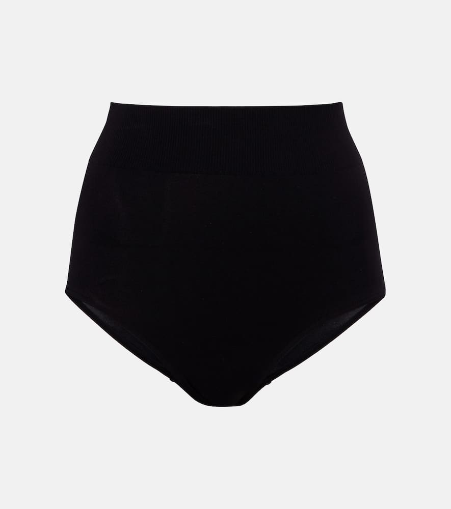 Knitted high-rise shorts