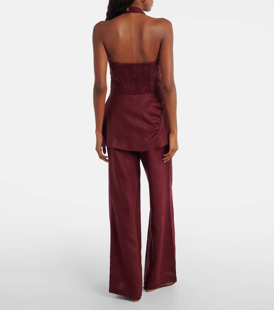 Fia halterneck linen top