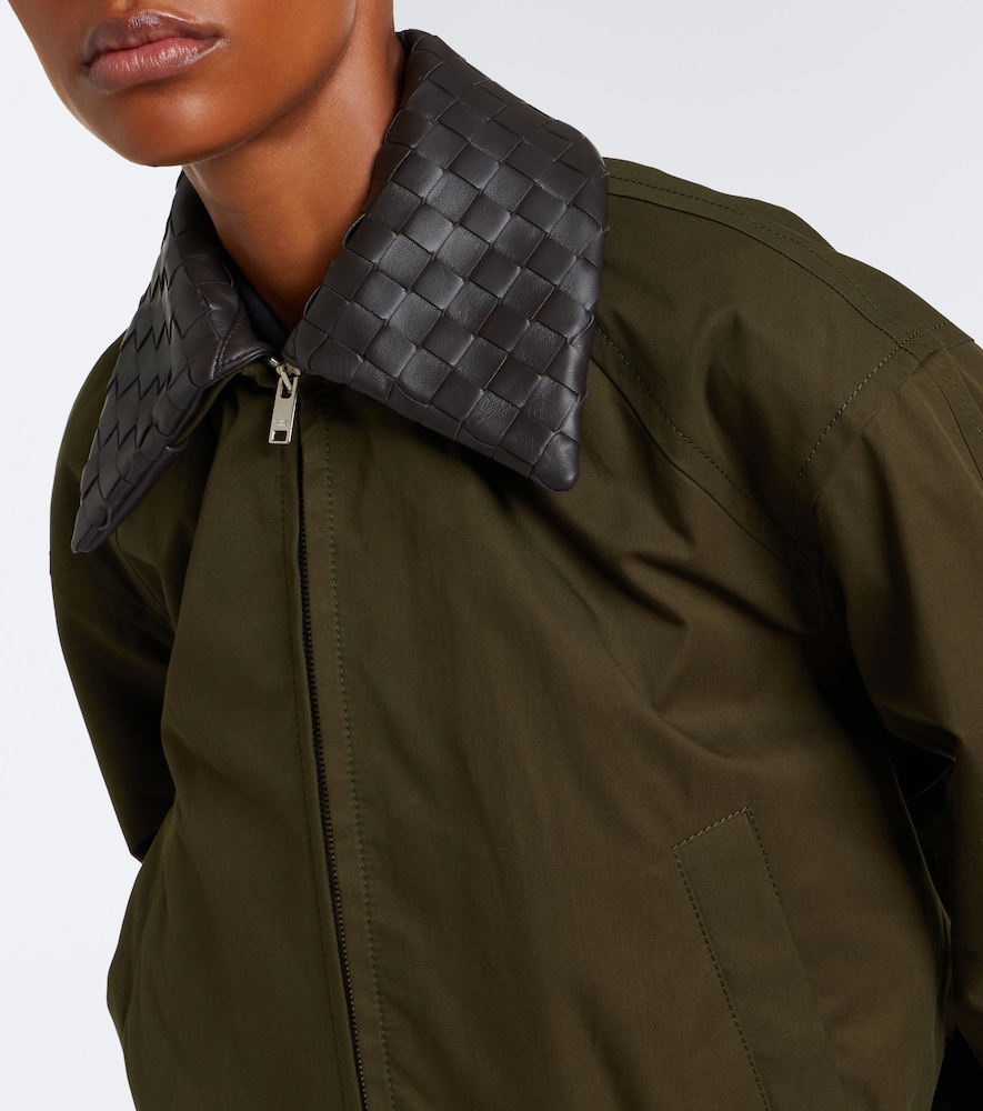Intrecciato cotton blouson jacket