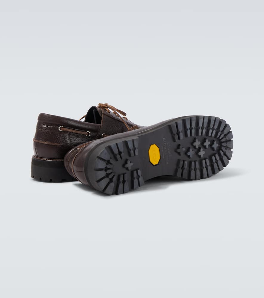 Guston leather boat shoes