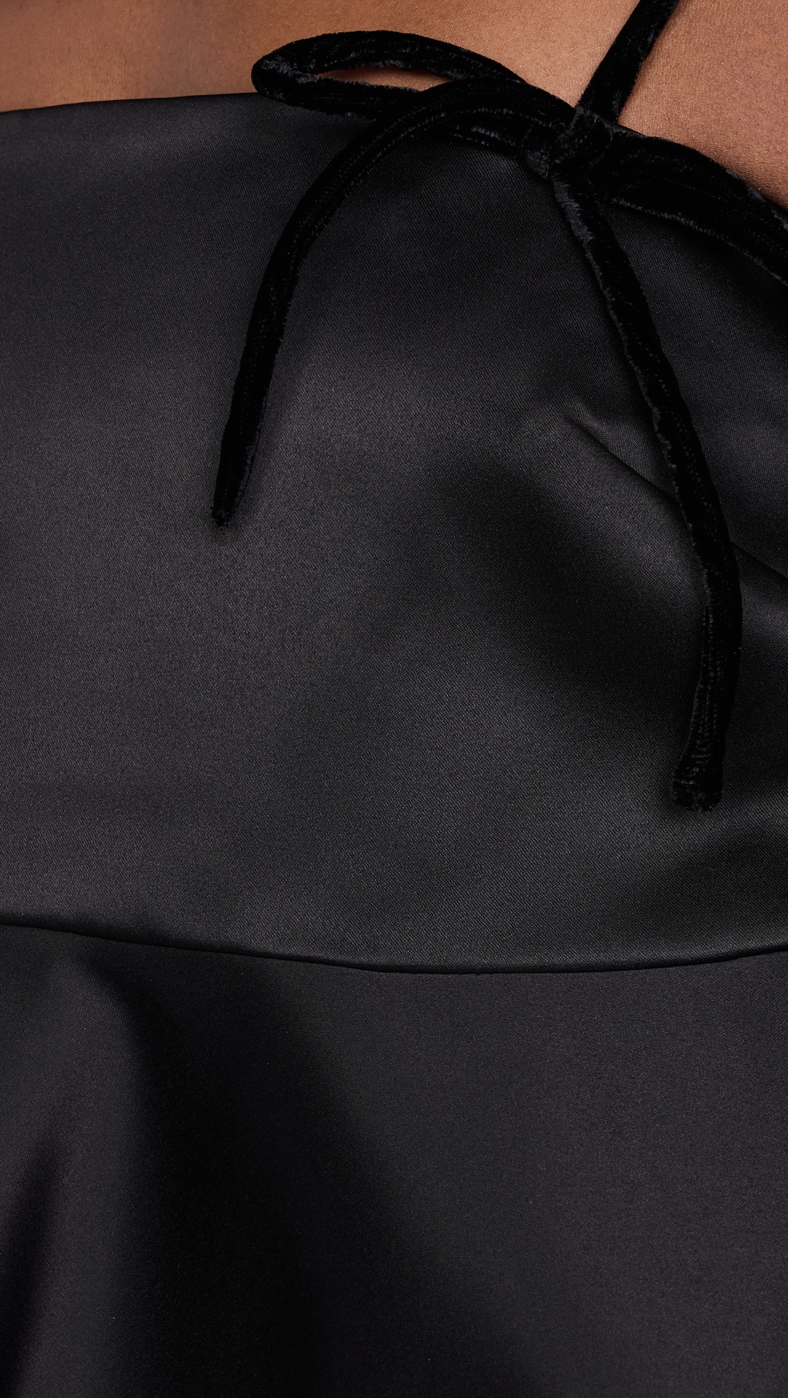 Duchesse Satin Top Black