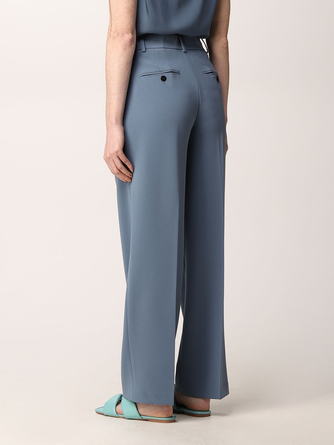 Palazzo trousers with welt pockets