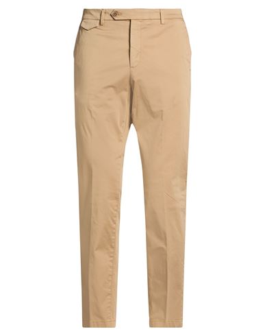 Man Pants Camel Size 38 Cotton, Elastane