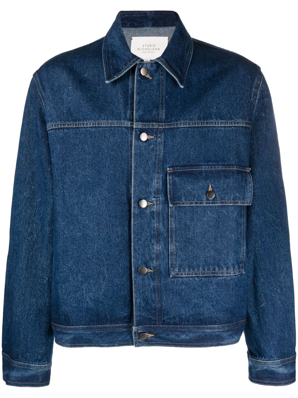 Patch-pocket denim jacket - Blue