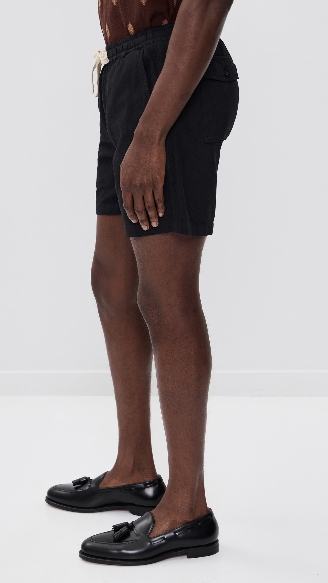 Linen Shorts Black