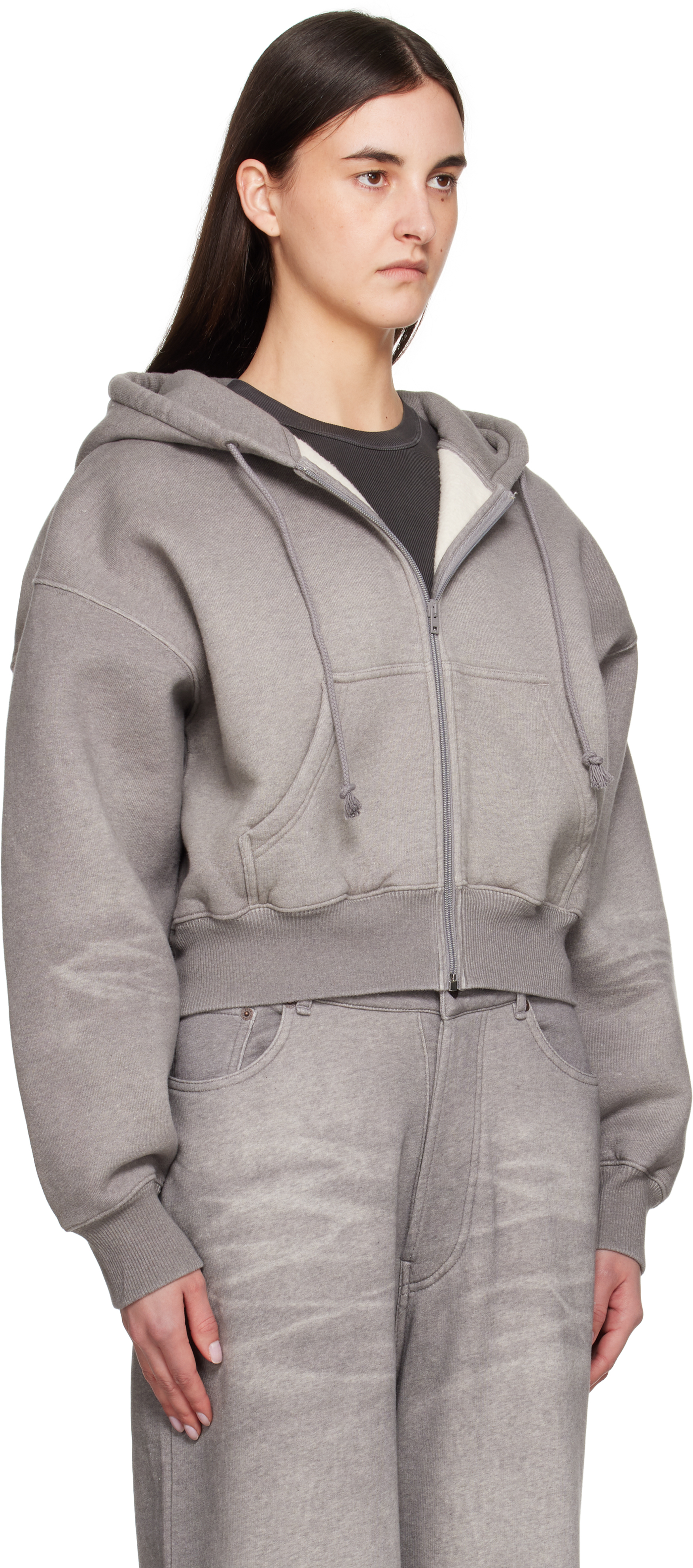 Acne Studios Gray Zipper Hoodie