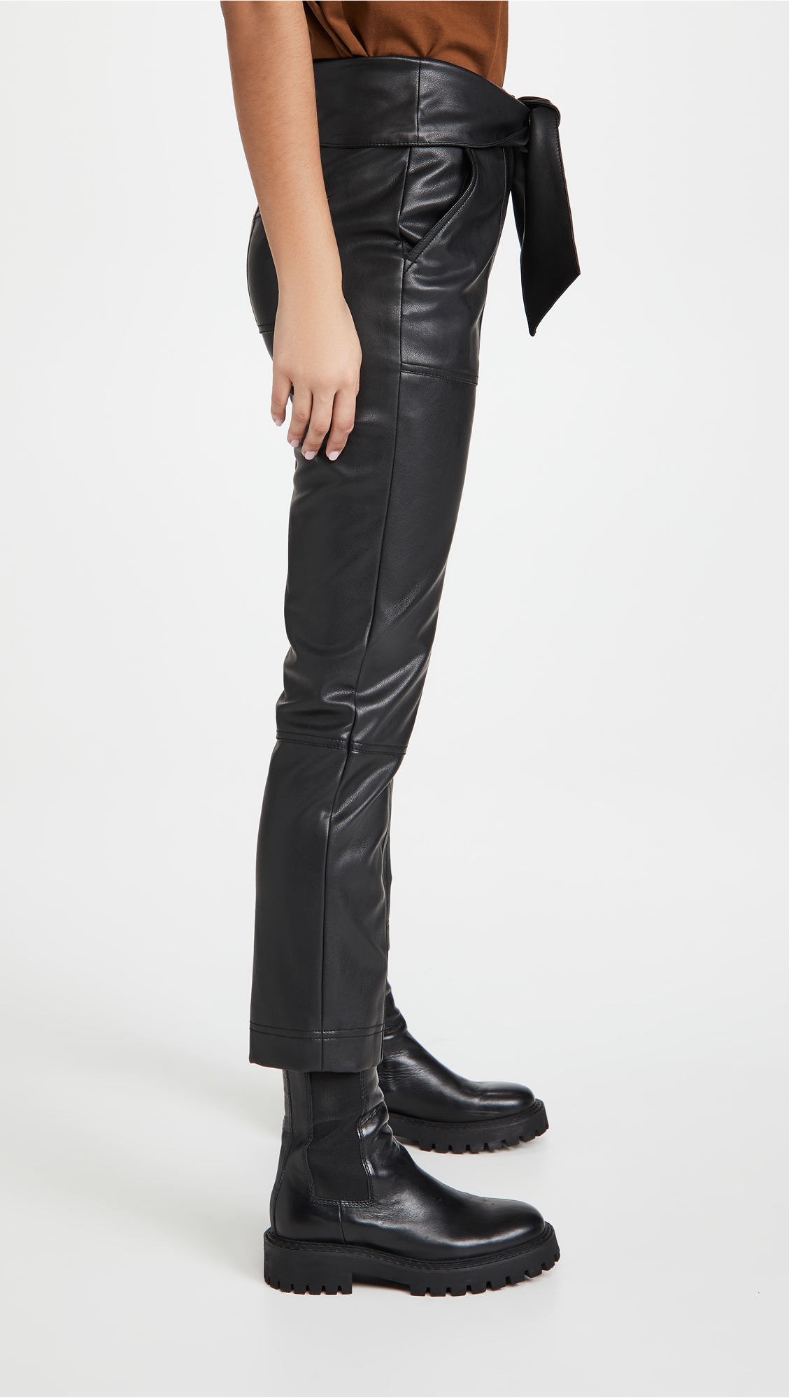 Tessa Vegan Leather Tie Waist Pants