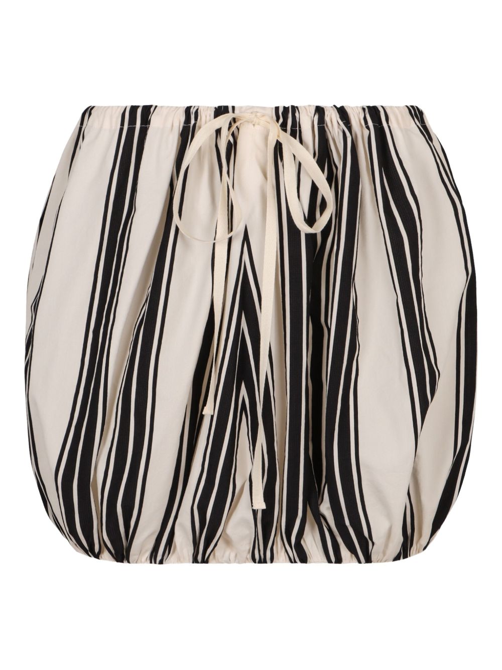 Striped mini skirt - White