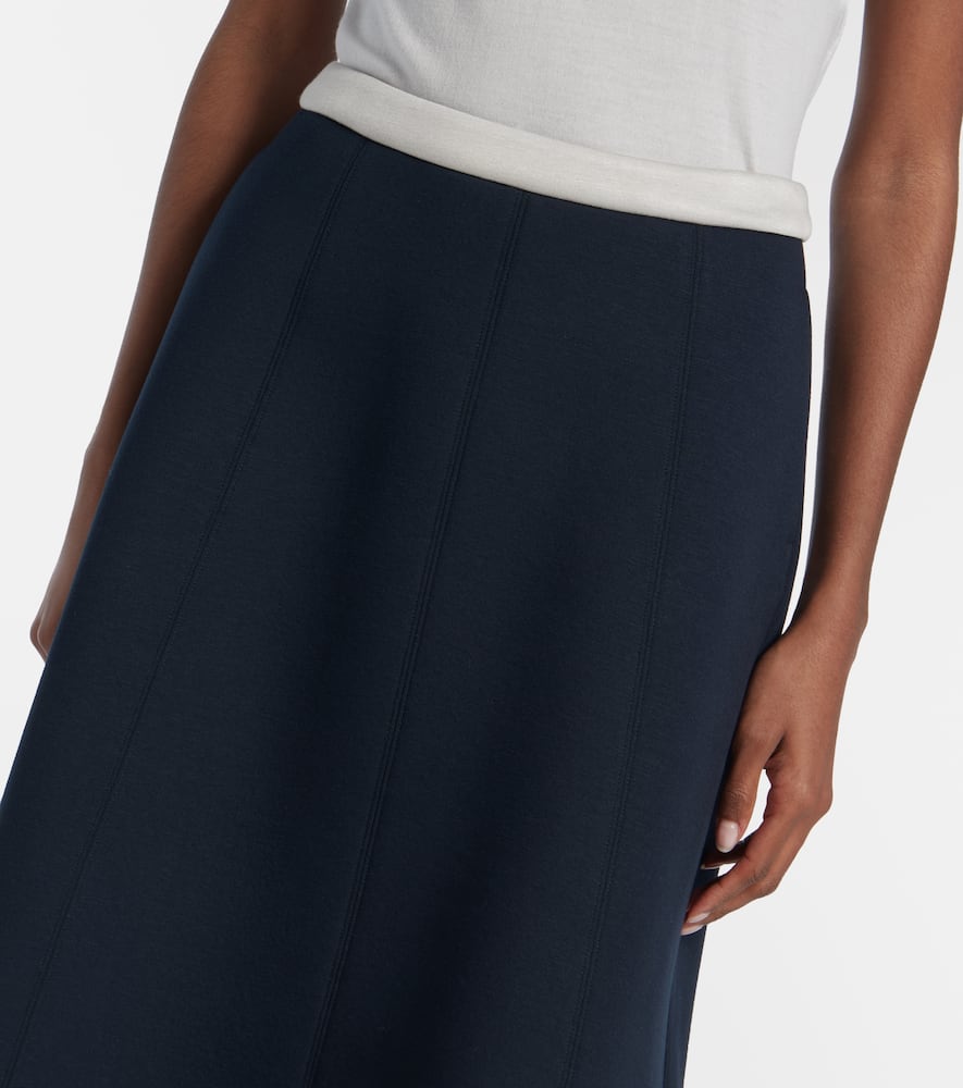 Abaco pleated jersey midi skirt