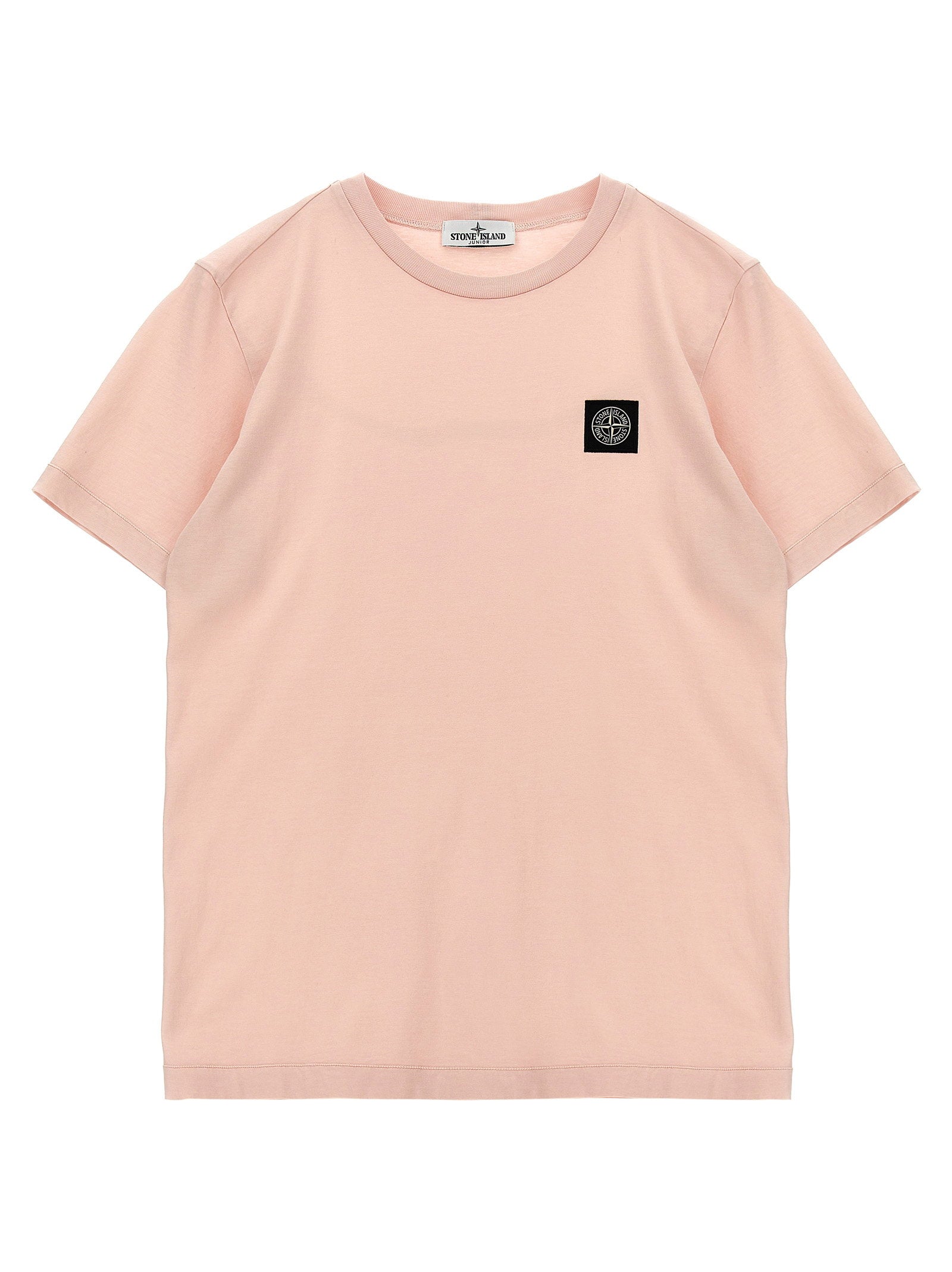 Logo-Badge Cotton T-Shirt — Pink