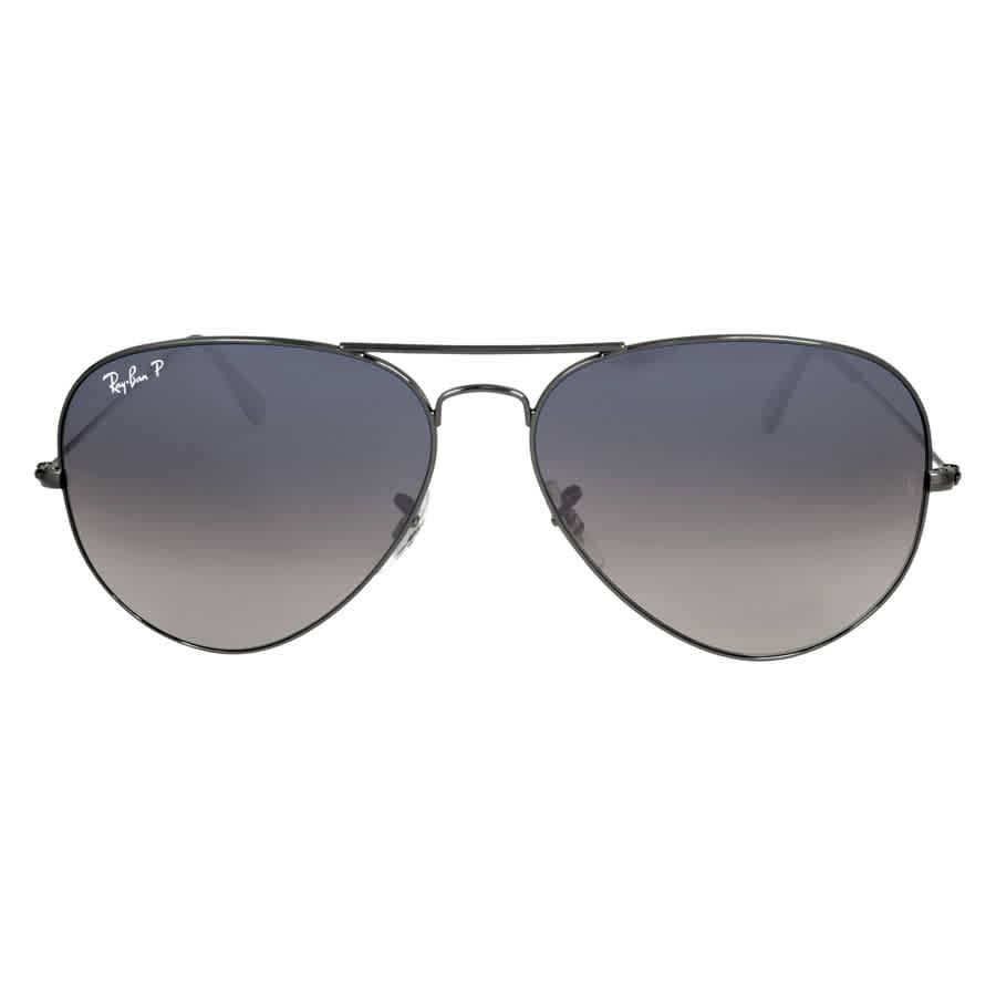 Aviator Gradient Polarized Blue/Grey Pilot Unisex Sunglasses RB3025 004/78