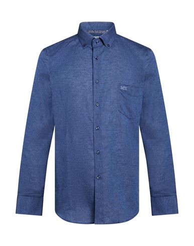 Man Shirt Blue Size 15 ¾ Linen, Cotton